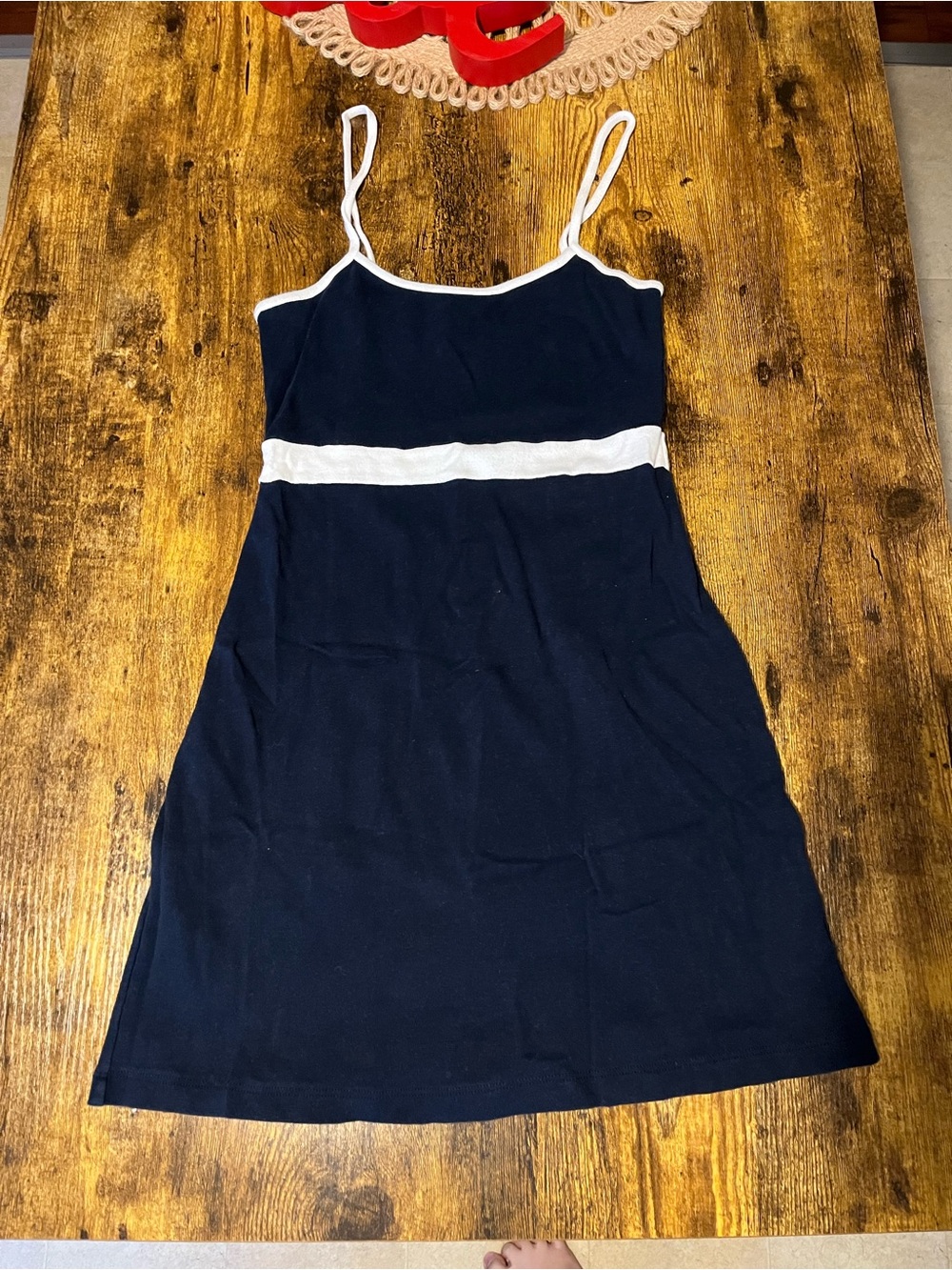 One Size Brandy Melville Navy And White Striped Dress